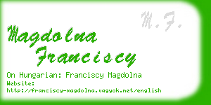 magdolna franciscy business card